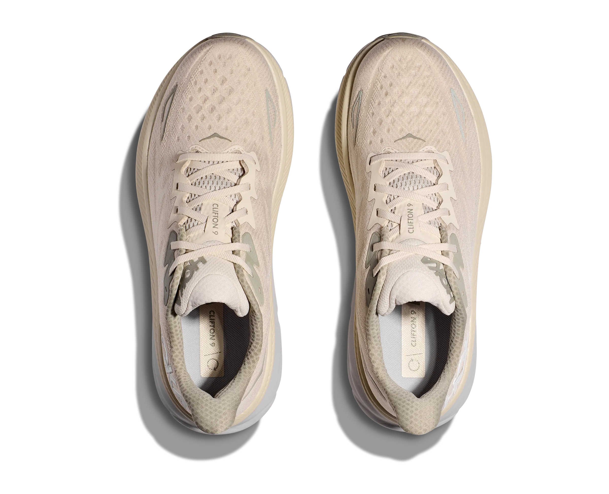 Men's Hoka Clifton 9 Color: Oat Milk / Barley