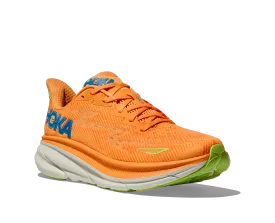 Men's Hoka Clifton 9 Color: Solar Flare/ Lettuce