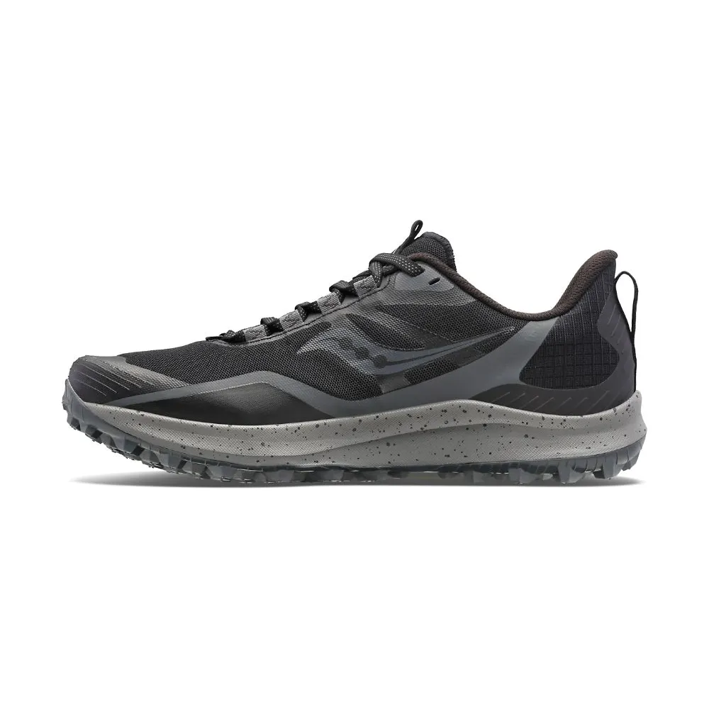 Men's Saucony Peregrine 12 Color: Black | Charcoal