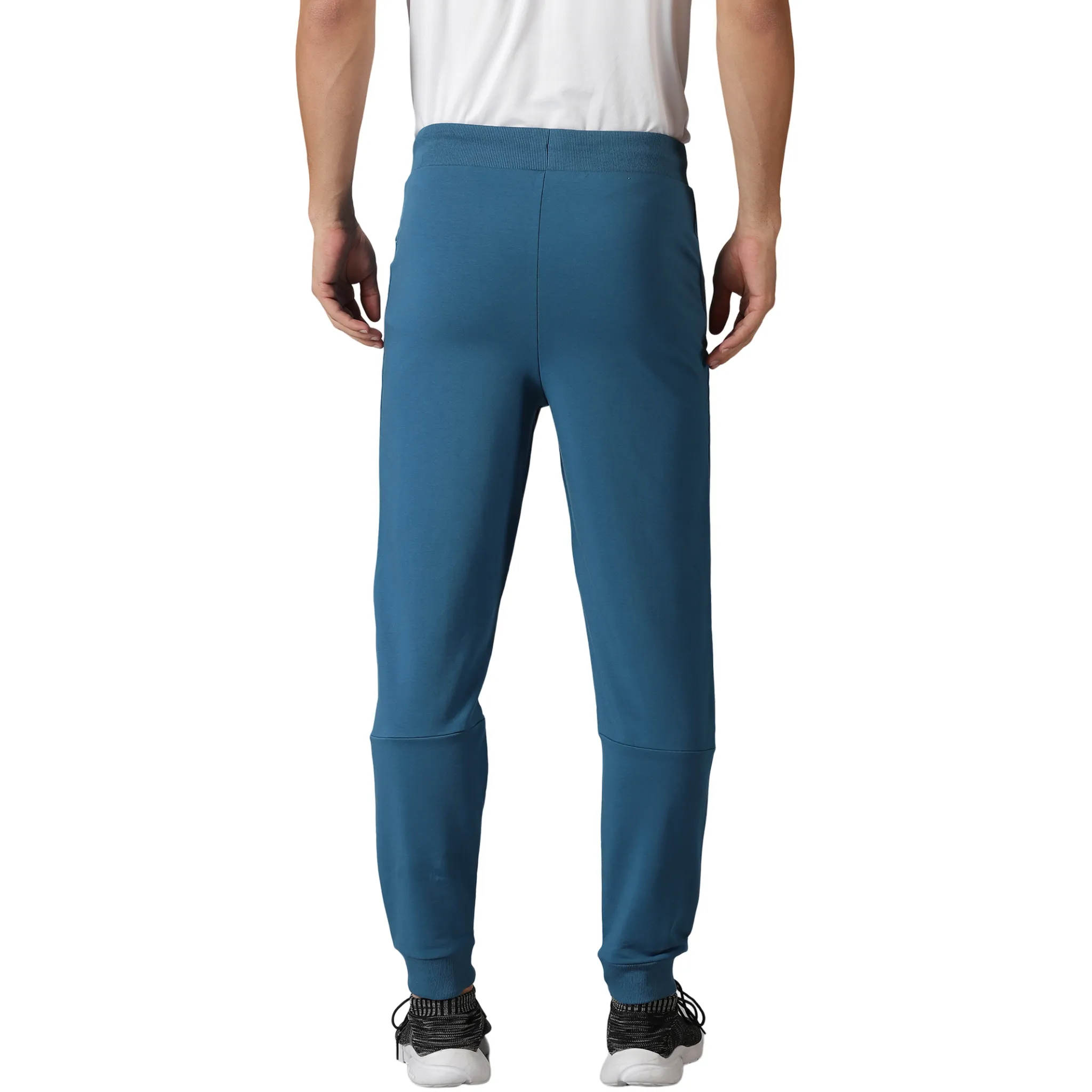 Men's solid Training Track pants with Drawstring waist & Zipper pockets.