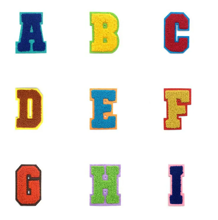 Multi-Color Mini Varsity Letters- Iron Chenille Patches