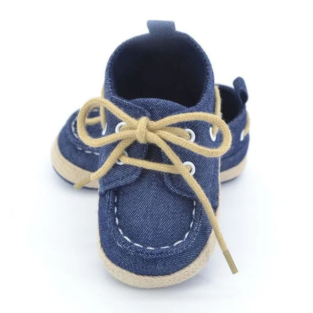 New Spring Autumn Toddler First Walker Baby Shoes Boy Girl Soft Sole Crib Laces Sneaker Prewalker Sapatos