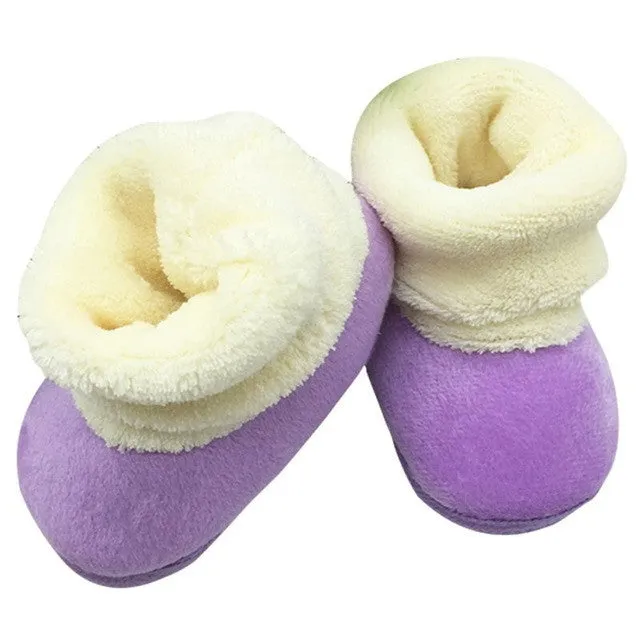 New Winter Newborn Baby Flock Warm Pre-walker Shoes Infant Boy Girl Toddler Soft Soled First Walker