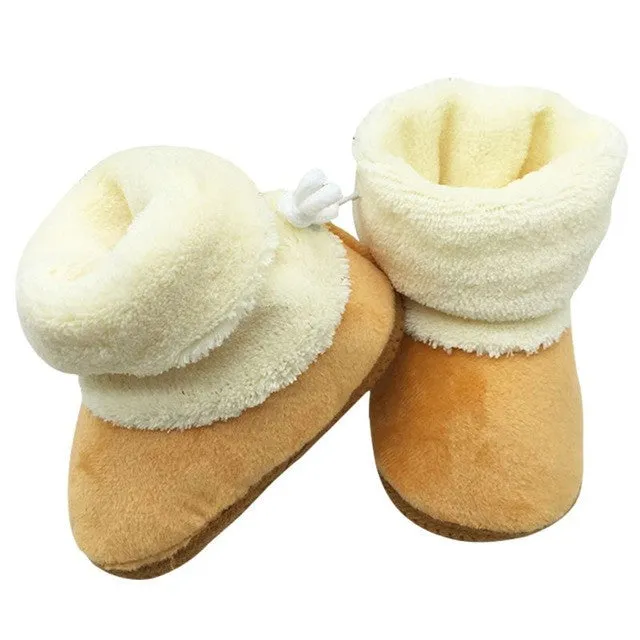 New Winter Newborn Baby Flock Warm Pre-walker Shoes Infant Boy Girl Toddler Soft Soled First Walker