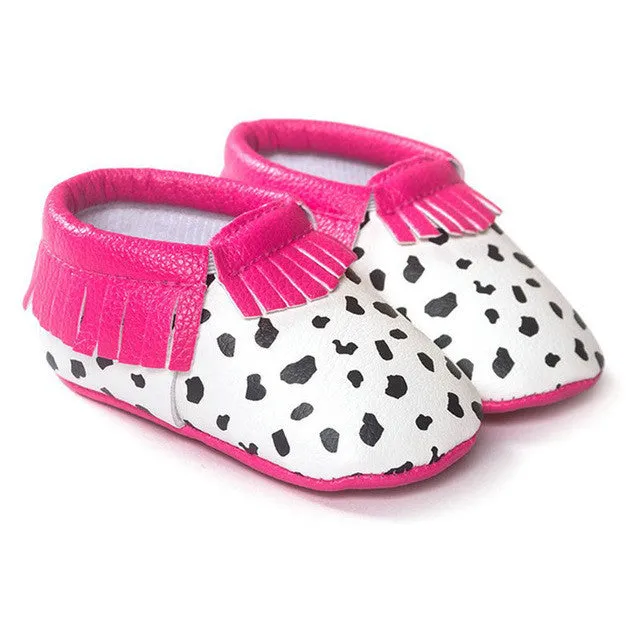 Newborn Baby Boys Girls Crib Moccasin Shoes Kids Tassel PU Leather Shoes Cute Toddler Soft Sole First Walkers