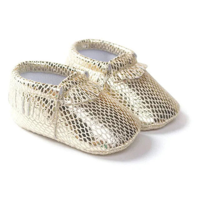 Newborn Baby Boys Girls Crib Moccasin Shoes Kids Tassel PU Leather Shoes Cute Toddler Soft Sole First Walkers