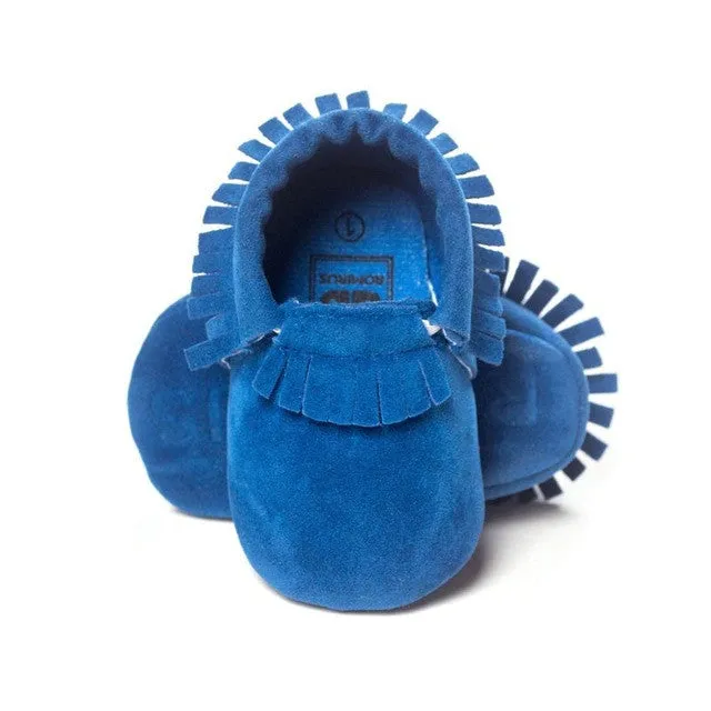 Newborn Boy Girl Suede Tassel Shoes Toddler Soft Sole Crib Slip-On Pre-walker Infant Coral Velvet Moccasins High Quality