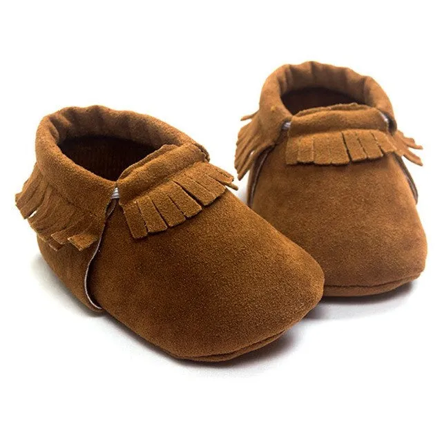 Newborn Boy Girl Suede Tassel Shoes Toddler Soft Sole Crib Slip-On Pre-walker Infant Coral Velvet Moccasins High Quality