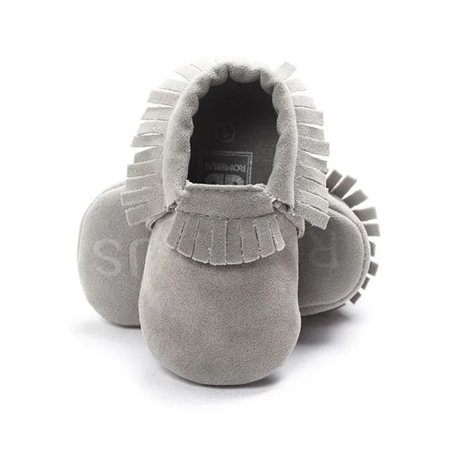 Newborn Boy Girl Suede Tassel Shoes Toddler Soft Sole Crib Slip-On Pre-walker Infant Coral Velvet Moccasins High Quality