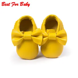 Newborn Tassels Baby Moccasin Babies Shoes Soft Bottom PU leather Prewalkers Boots First Walkers