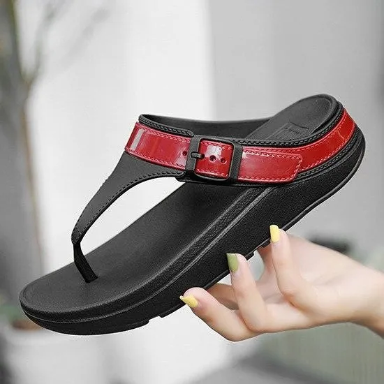 OCW Women Beach Flip-flops Casual Wedge Sandals