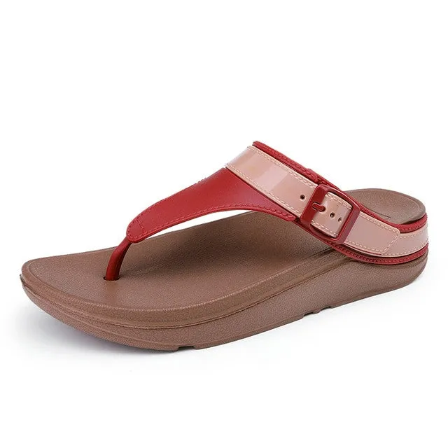 OCW Women Beach Flip-flops Casual Wedge Sandals