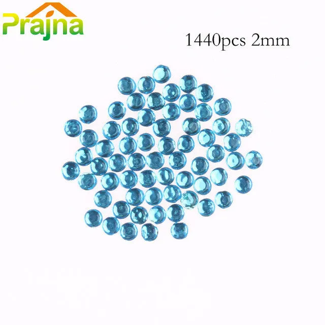 Prajna SS6 1440pcs 2mm Acryl Hotfix Rhinestones For Clothes Rhinestone Wedding Shoes Dress Rhinestone Jean Jacket Adhesive A13