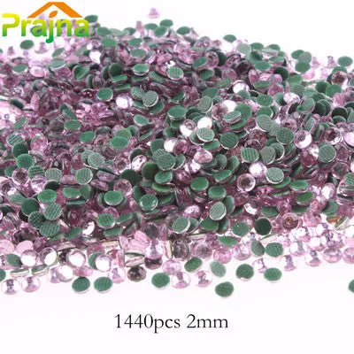 Prajna SS6 1440pcs 2mm Acryl Hotfix Rhinestones For Clothes Rhinestone Wedding Shoes Dress Rhinestone Jean Jacket Adhesive A13