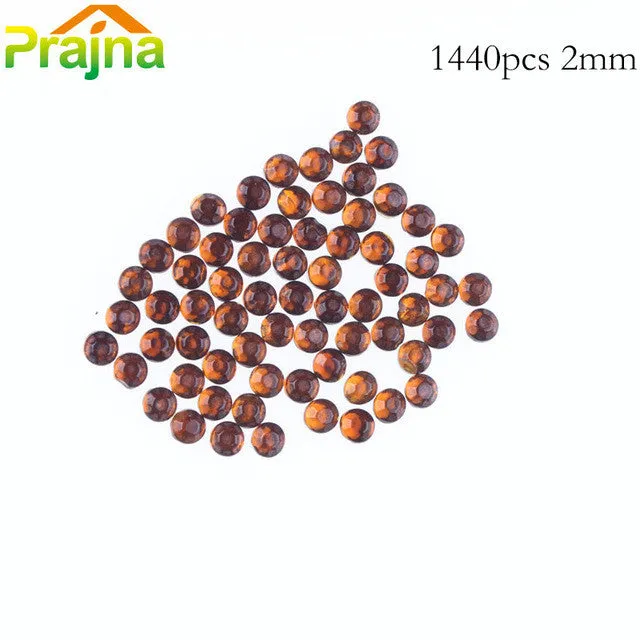 Prajna SS6 1440pcs 2mm Acryl Hotfix Rhinestones For Clothes Rhinestone Wedding Shoes Dress Rhinestone Jean Jacket Adhesive A13