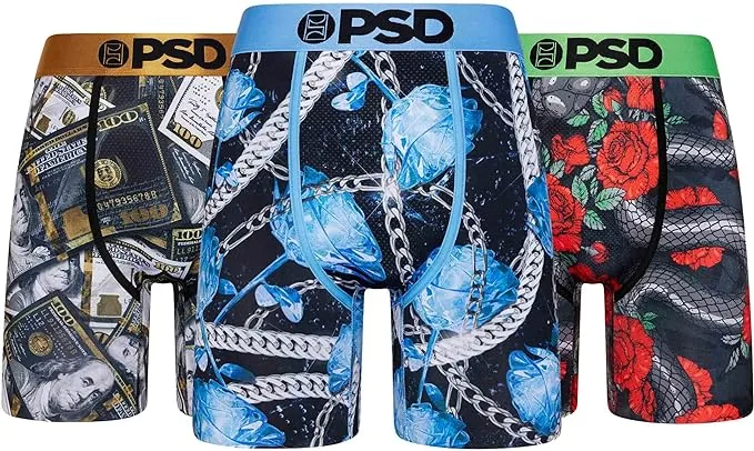 PSD Men's Lux Serpent 3-Pack Boxer Briefs