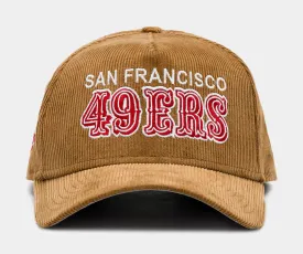 San Francisco 49ers Wheat Corduroy 9Forty Snapback Mens Hat (Brown/Red)