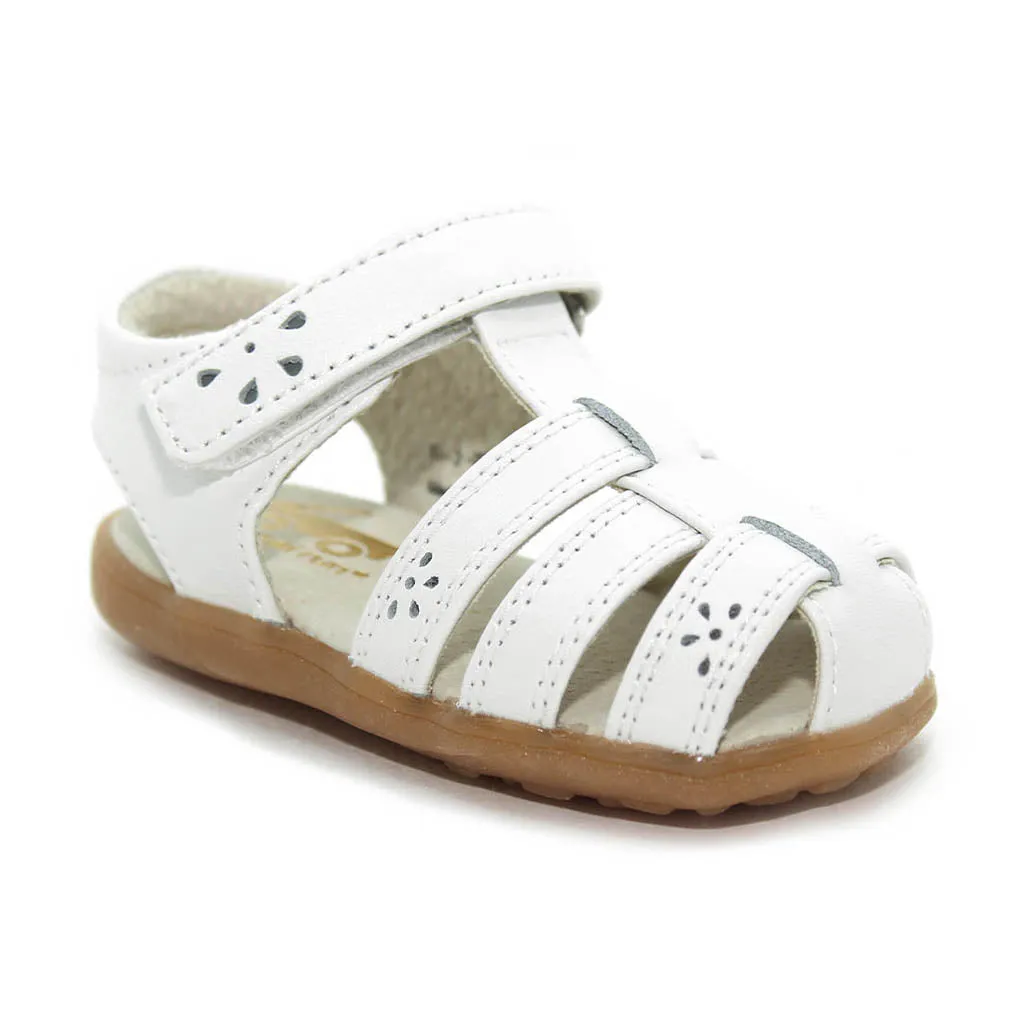 See Kai Run Gloria IV Sandals White Infants Walkers Toddlers Kids Girls - Kids Shoes