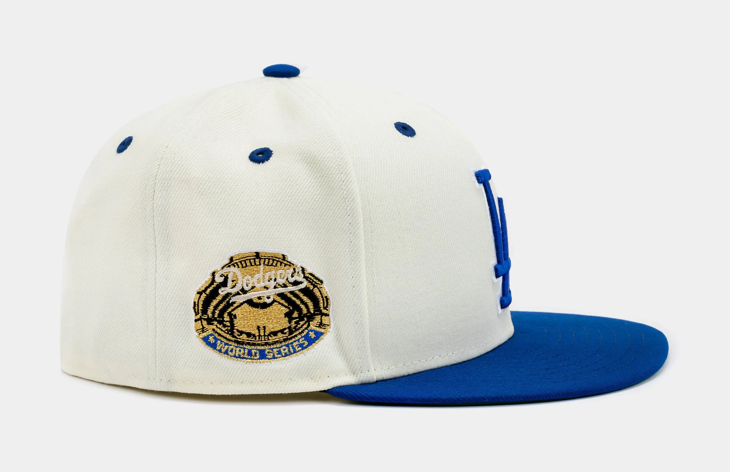 Shoe Palace Collection Los Angeles Dodgers 59Fifty Mens Fitted Hat (White/Blue)