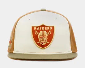 Shoe Palace Exclusive Autumn Wheat Las Vegas Raiders 59Fifty Mens Fitted Hat (Beige/Green)