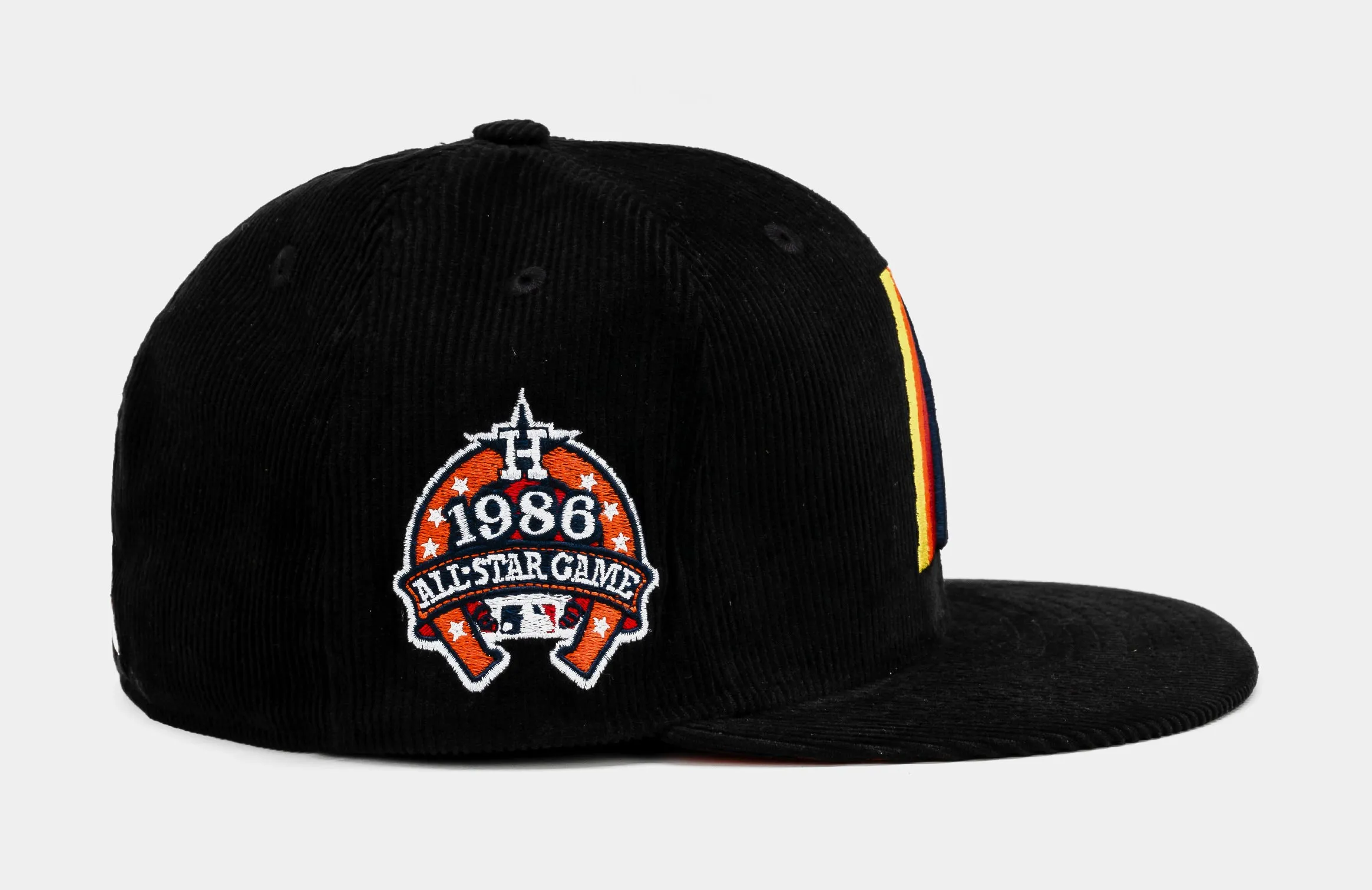 Shoe Palace Exclusive Houston Astros Everyday Corduroy 59Fifty Fitted Mens Hat (Black/Orange)