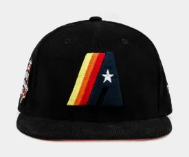 Shoe Palace Exclusive Houston Astros Everyday Corduroy 59Fifty Fitted Mens Hat (Black/Orange)