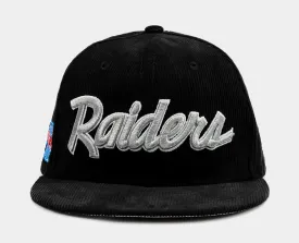 Shoe Palace Exclusive Las Vegas Raiders Black Cord 59Fifty Fitted Mens Hat (Black/Silver)