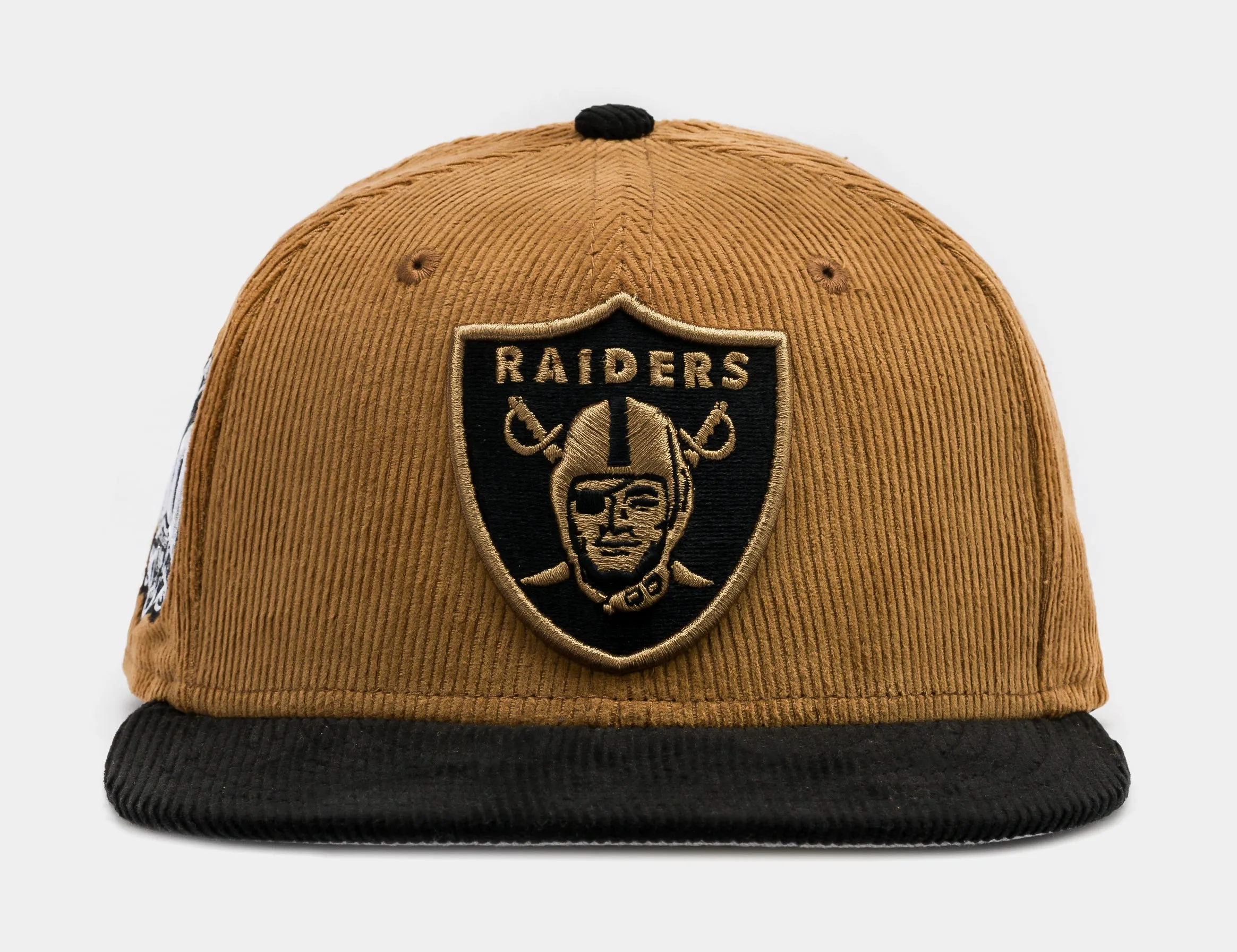 Shoe Palace Exclusive Las Vegas Raiders Wheat Corduroy 59Fifty Fitted Mens Hat (Wheat/Black)