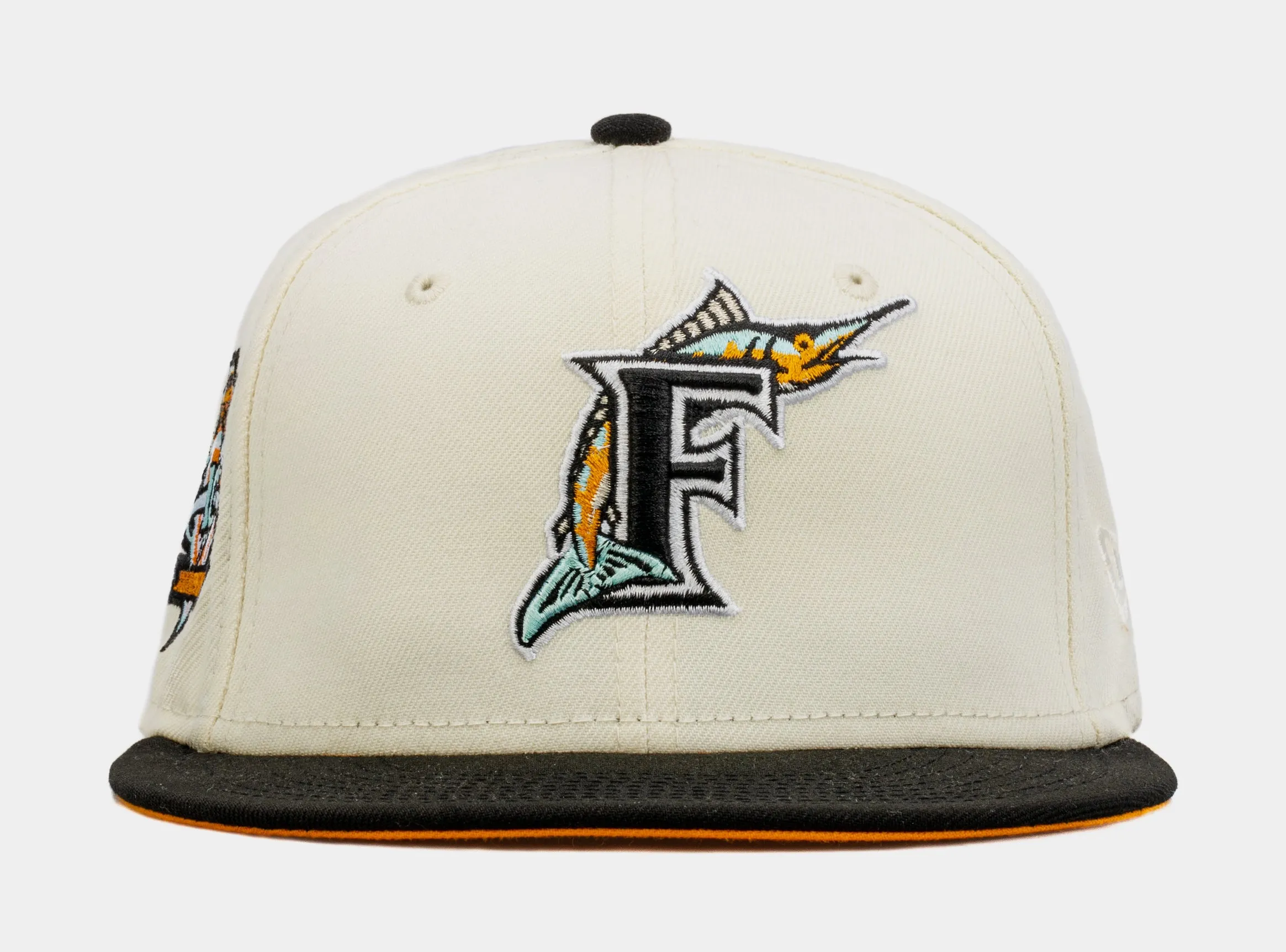 SP Exclusive Reverse Dreams Florida Marlins 59Fifty Mens Fitted Hat (Beige/Black)