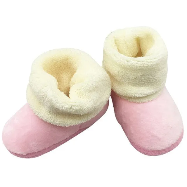 Trendy Newborn Kids Infant Toddler Crib Shoes Baby Girls Soft Soled Winter Snow Boots