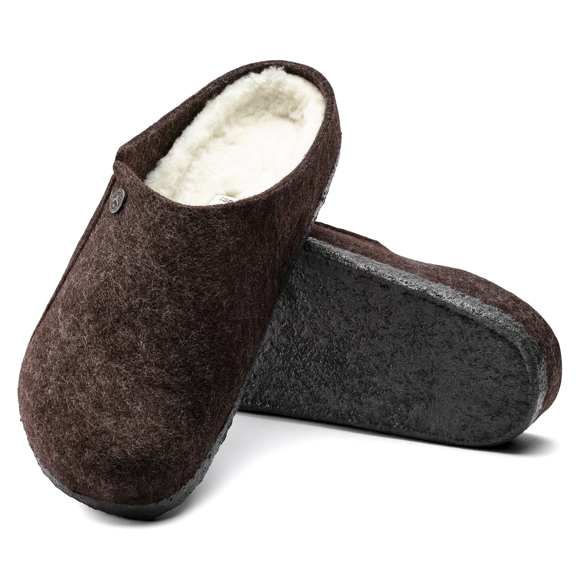 Unisex Birkenstock Zermatt Shearling Wool Felt Slipper Color: Mocha (REGULAR WIDE WIDTH)