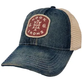 Vintage Trucker - Navy Denim Snapback Hat