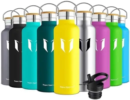 Water Bottle with Straw - 17 oz/25 oz/32 oz - Reusable Insulated Leak Proof  BPA-Free Stainless Steel Water Bottles