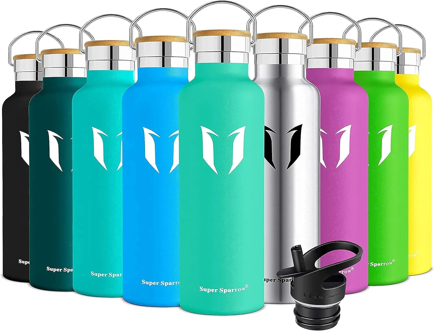 Water Bottle with Straw - 17 oz/25 oz/32 oz - Reusable Insulated Leak Proof  BPA-Free Stainless Steel Water Bottles