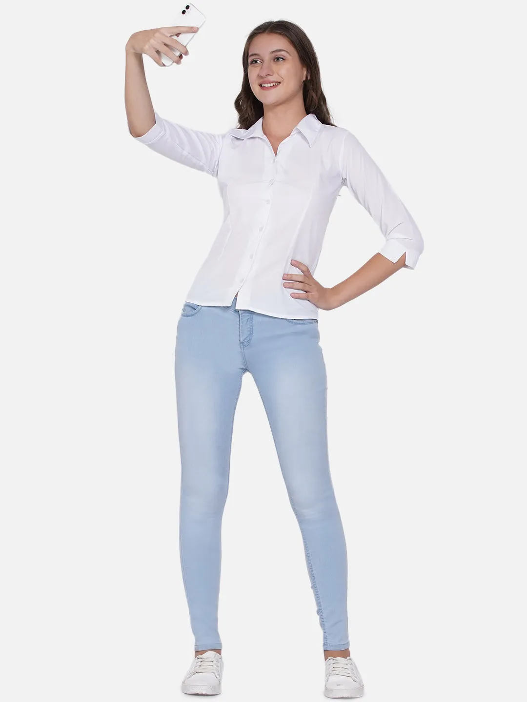 Women White Casual Shirt