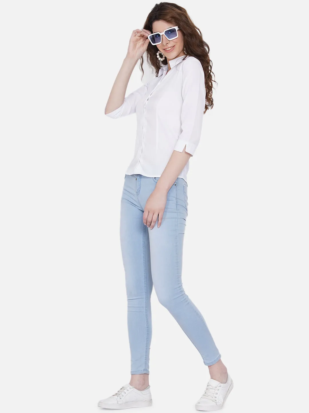 Women White Casual Shirt