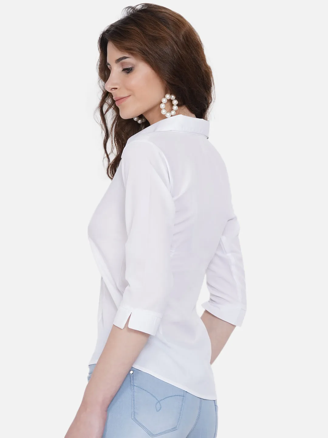 Women White Casual Shirt