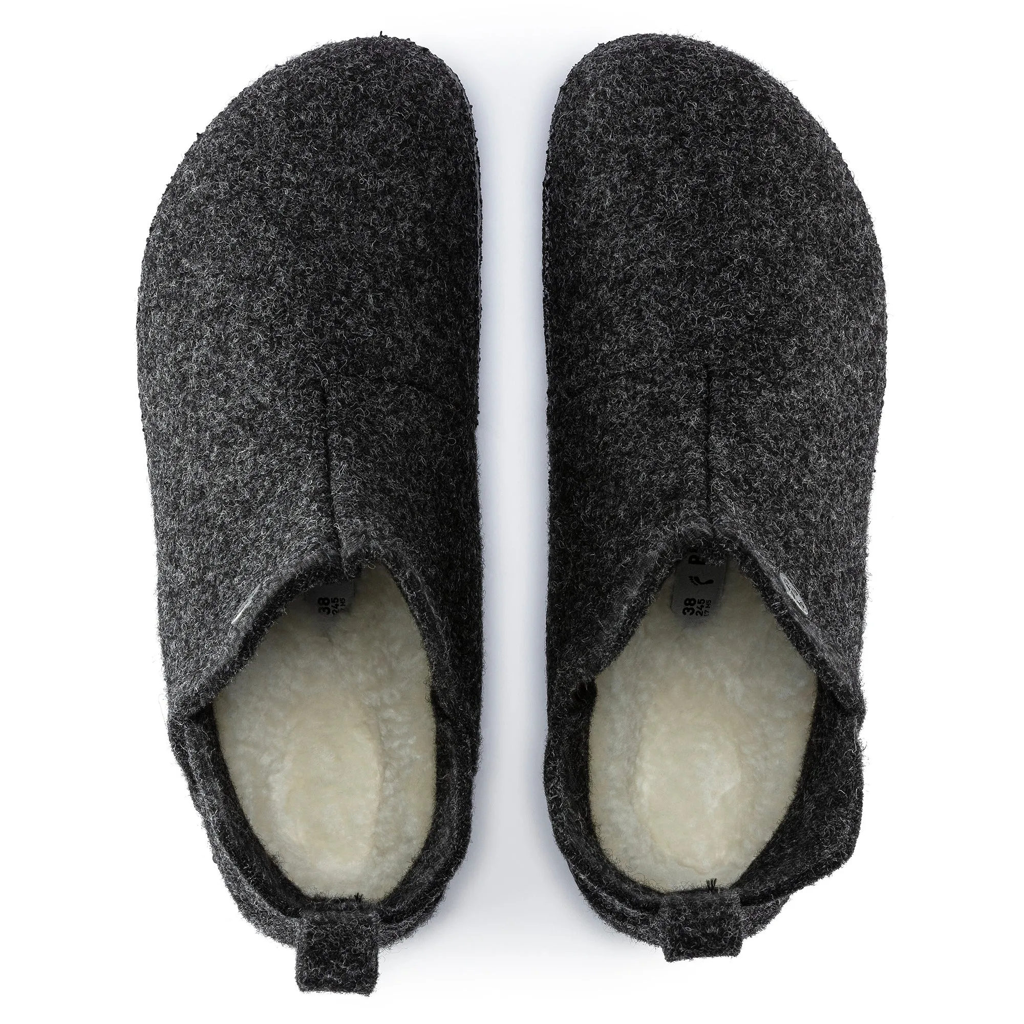 Women's Birkenstock Andermatt Shearling Wool Felt Color: Athracite