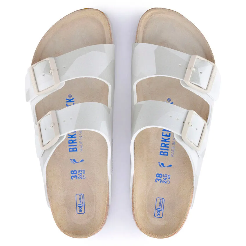 WOMEN'S BIRKENSTOCK ARIZONA SANDAL | DESERT SOIL GEO CAMO SNOW WHITE