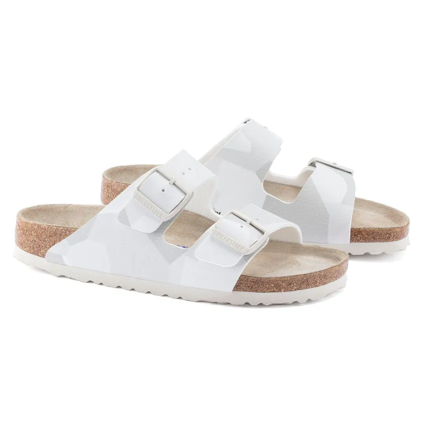 WOMEN'S BIRKENSTOCK ARIZONA SANDAL | DESERT SOIL GEO CAMO SNOW WHITE