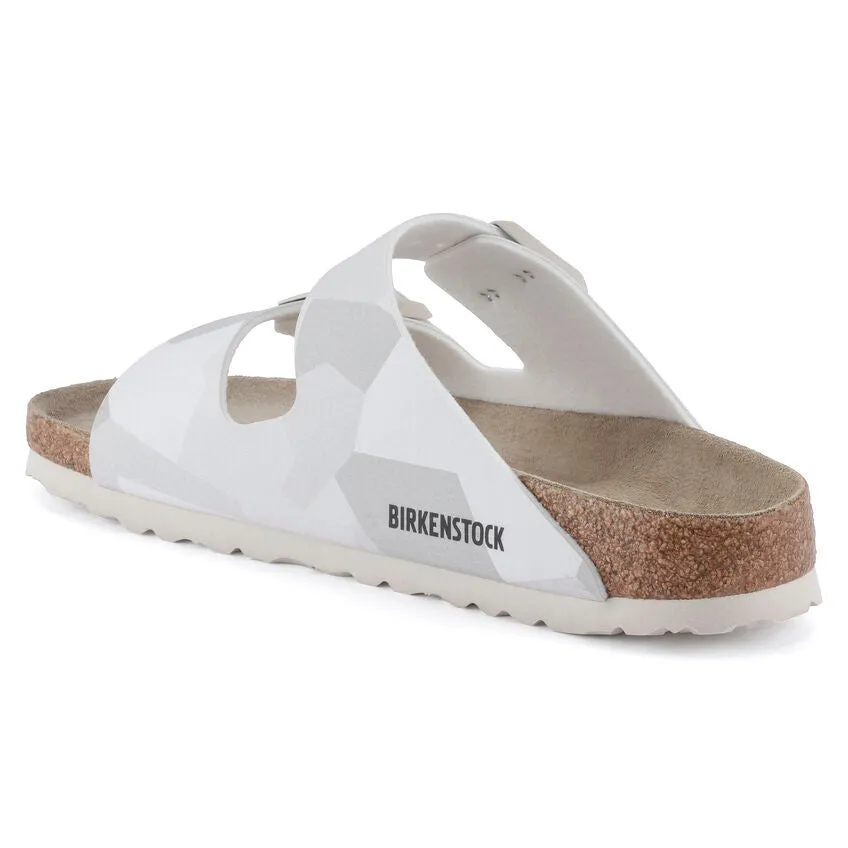 WOMEN'S BIRKENSTOCK ARIZONA SANDAL | DESERT SOIL GEO CAMO SNOW WHITE