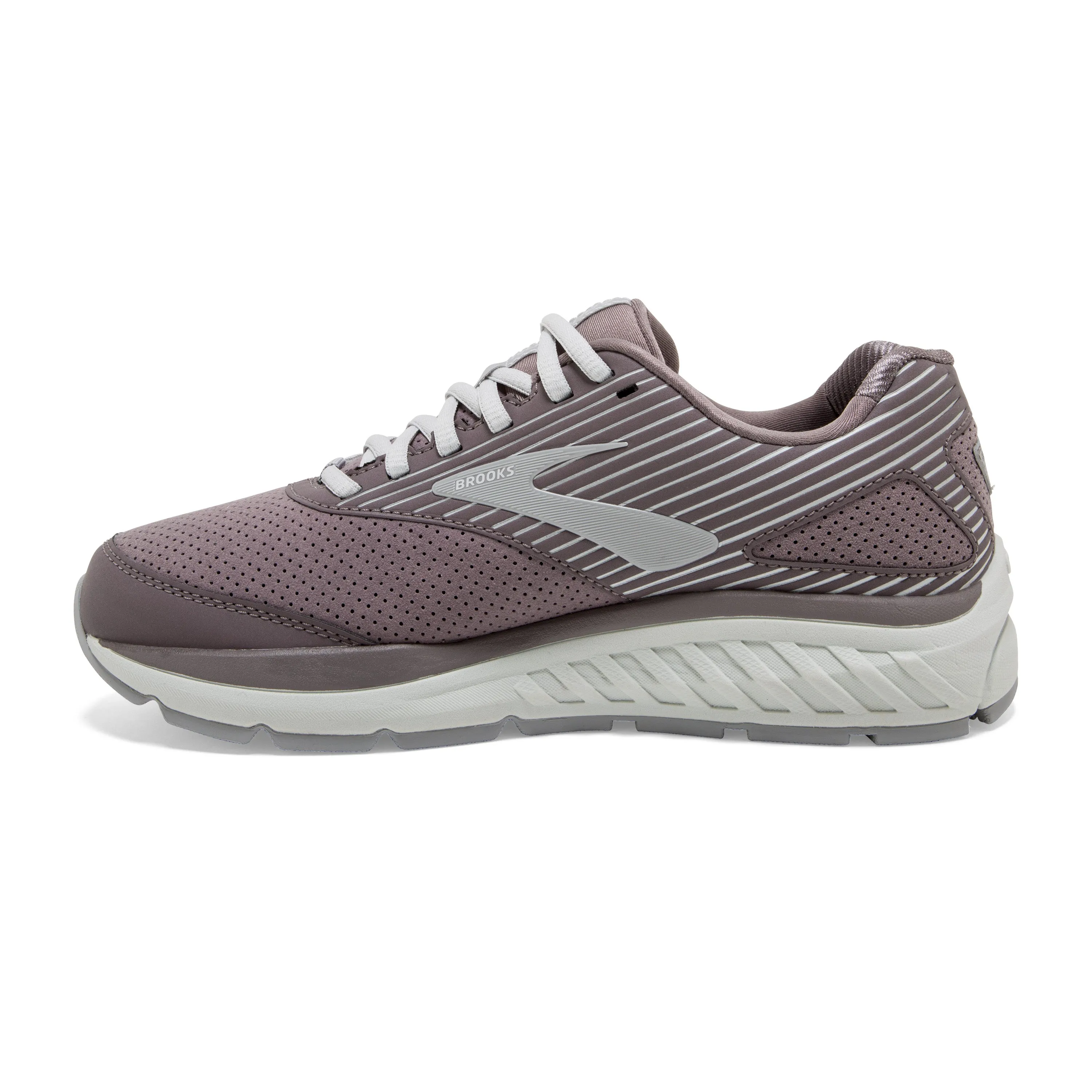 Women's Brooks Addiction Walker Suede Color: Shark/Alloy/Oyster