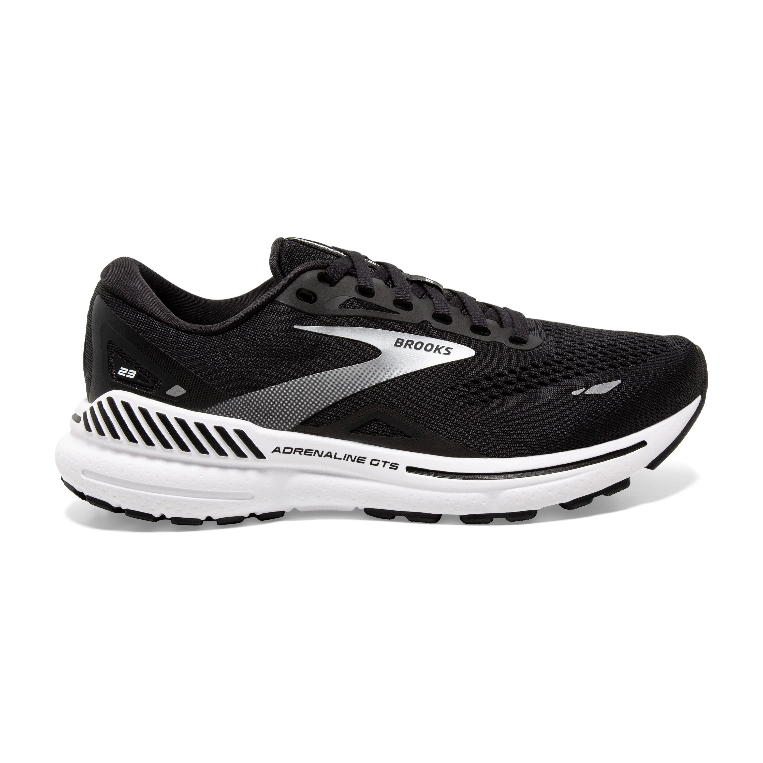 Women's Brooks Adrenaline GTS 23 Color: Black/ White/ Silver