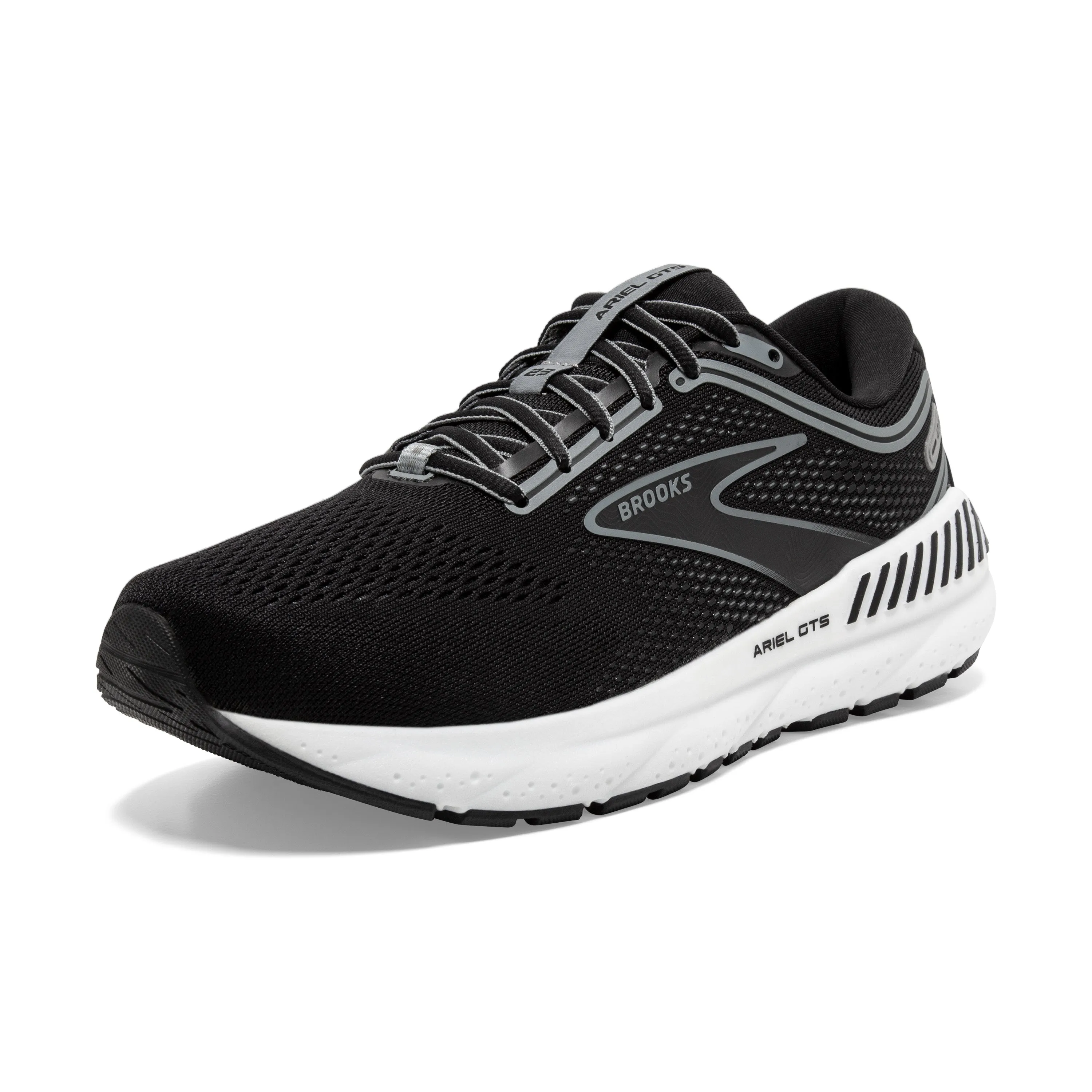 Women's Brooks Ariel GTS 23 Color: Black / Grey/ White (EXTRA WIDE WIDTH)