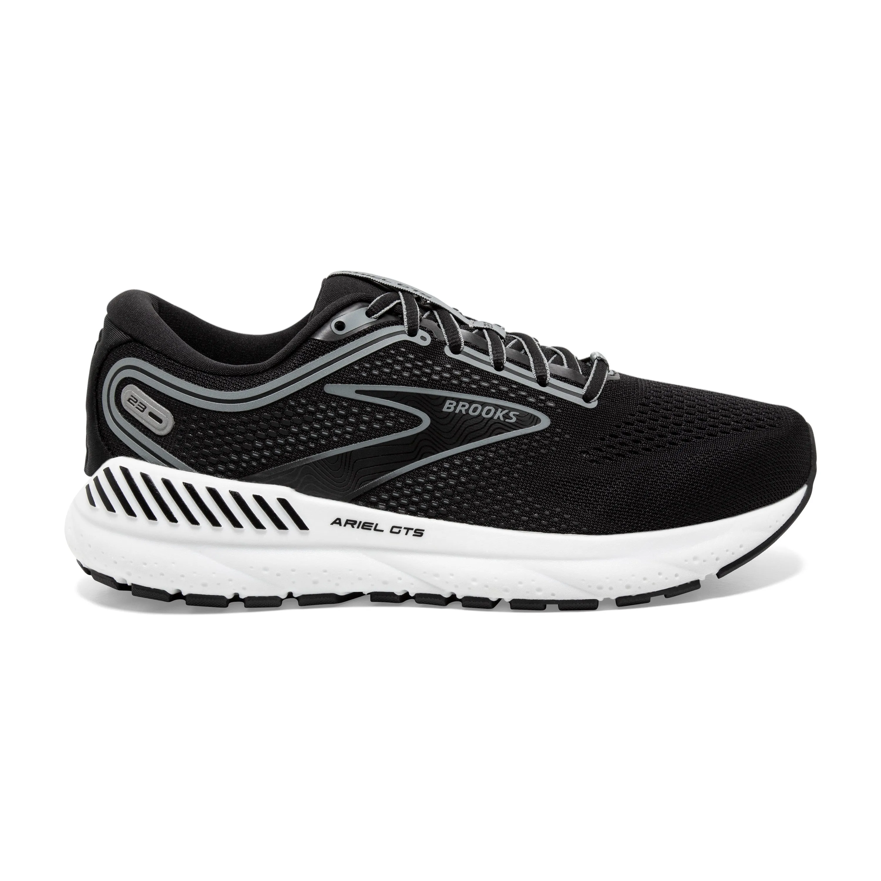 Women's Brooks Ariel GTS 23 Color: Black / Grey/ White (EXTRA WIDE WIDTH)