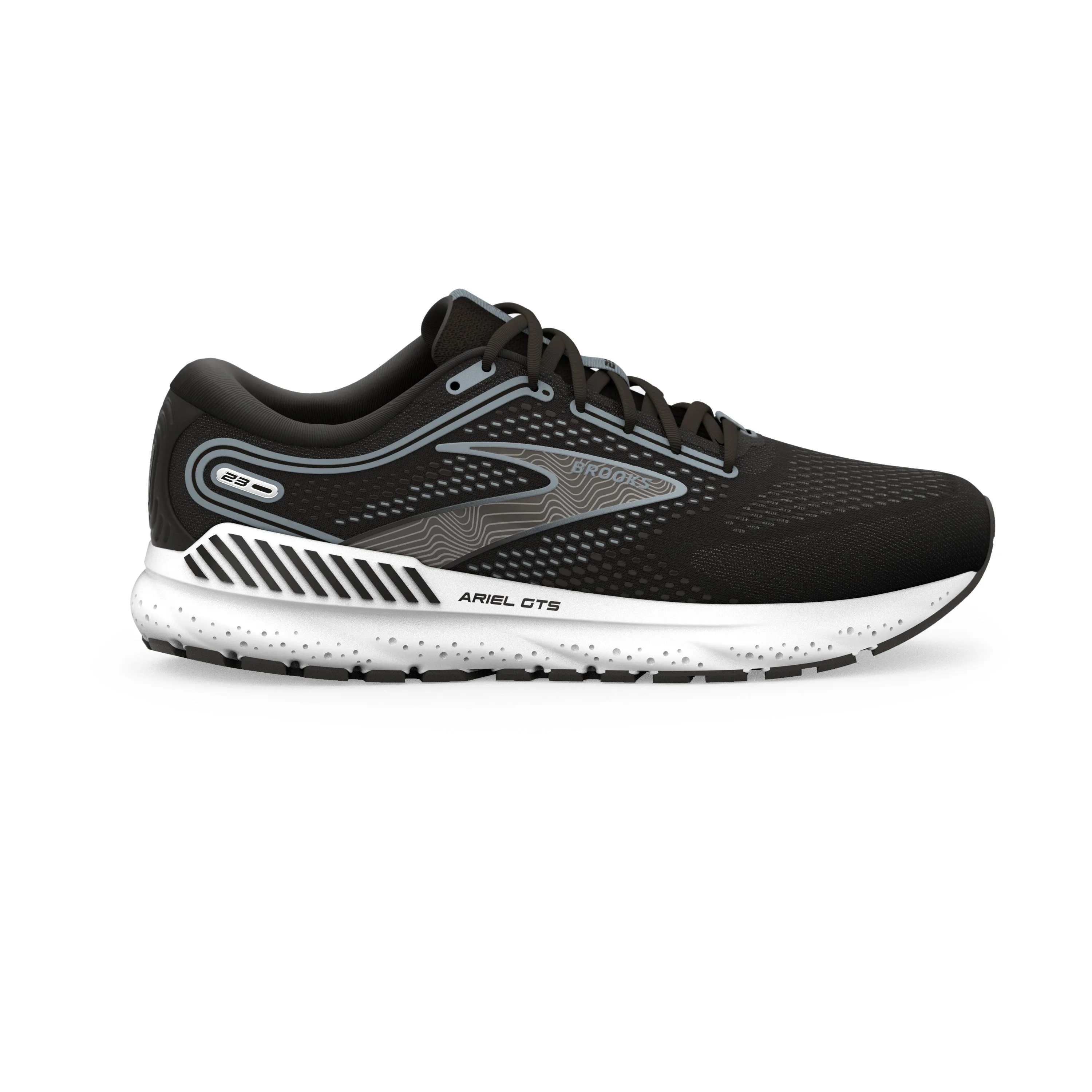 Women's Brooks Ariel GTS 23 Color: Black/Grey/White (WIDE WIDTH)