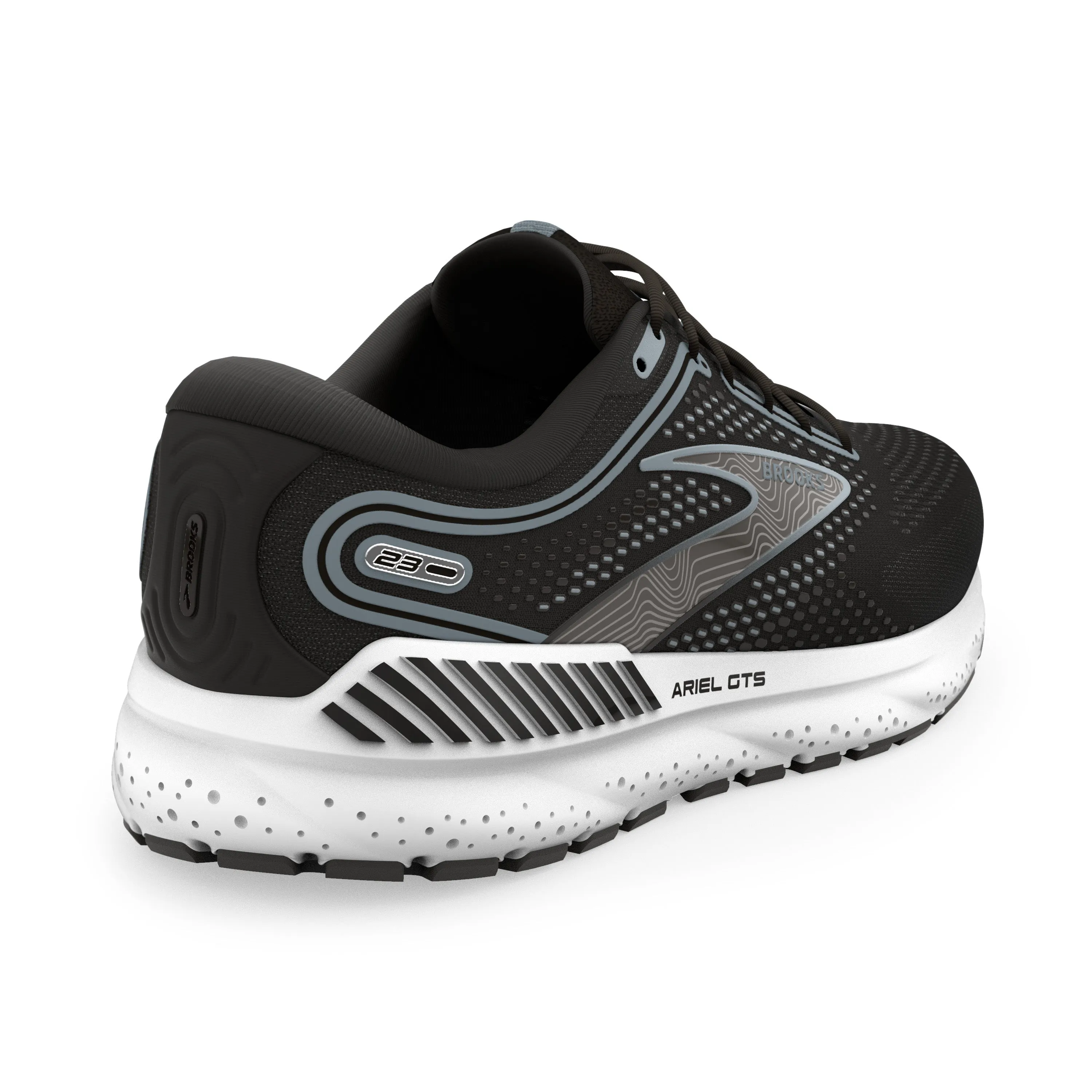 Women's Brooks Ariel GTS 23 Color: Black/Grey/White (WIDE WIDTH)