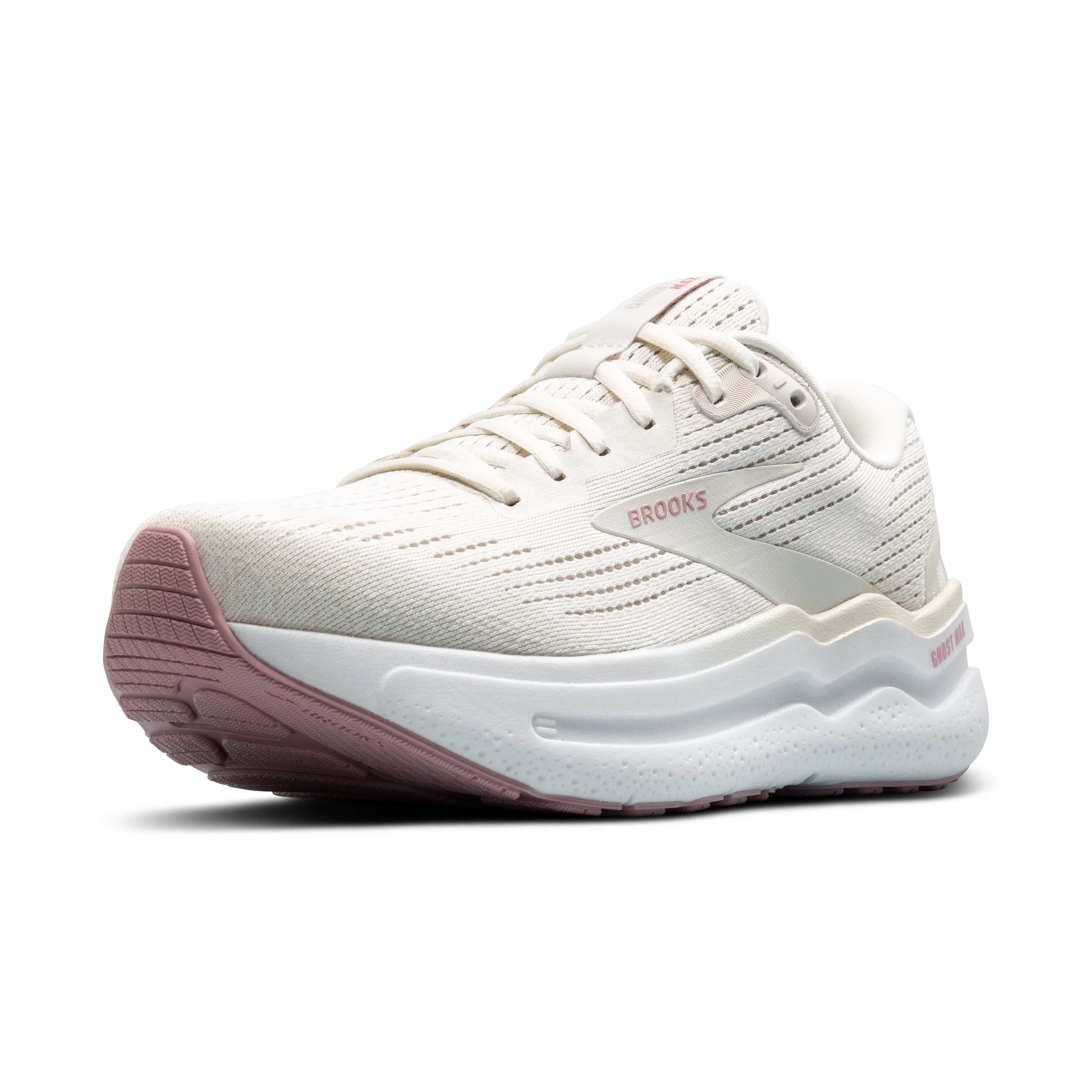 Women's Brooks Ghost Max 2 Color: Coconut Milk/Gray/Zephyr