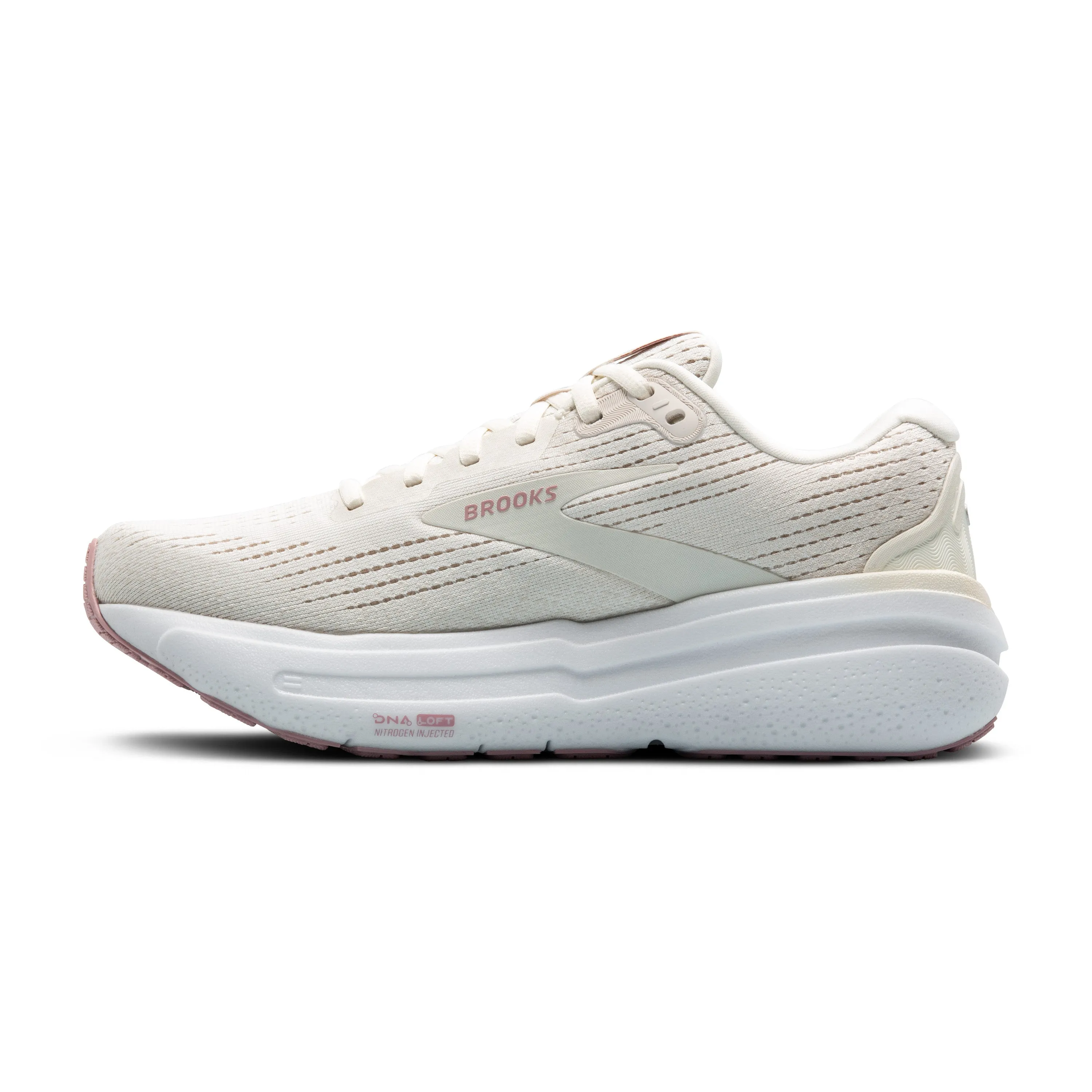 Women's Brooks Ghost Max 2 Color: Coconut Milk/Gray/Zephyr