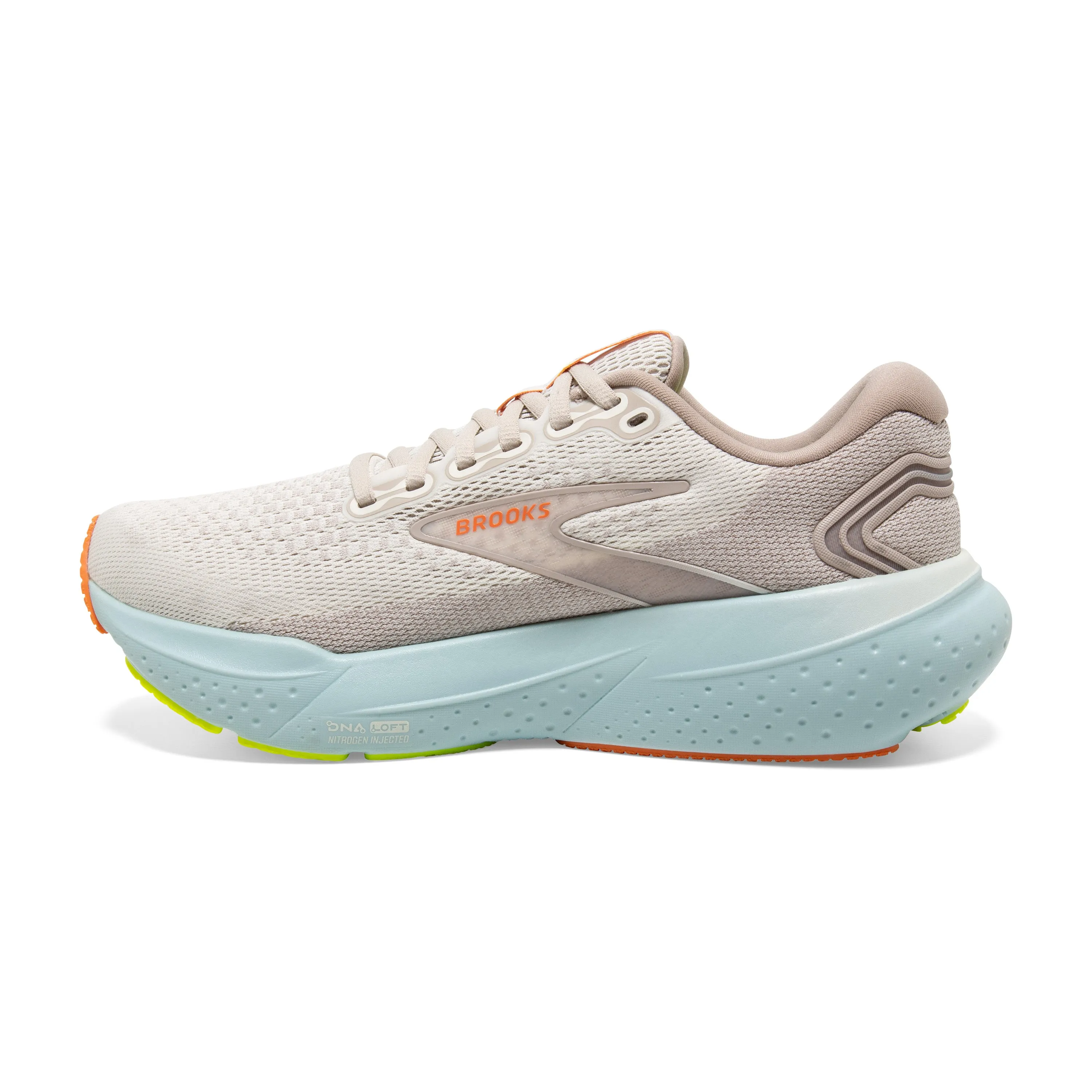 Women's Brooks Glycerin 21 Color: Coconut/Aqua/Autumn Sunset (WIDE WIDTH)